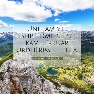 Picture 07 - Psalmet 119:94 ALB - Unë jam yti; shpëtomë, sepse kam kërkuar - Bible Verse Picture