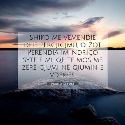 Picture 07 - Psalmet 13:3 ALB - Shiko me vëmendje dhe përgjigjmu, o Zot, - Bible Verse Picture