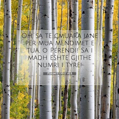 Picture 07 - Psalmet 139:17 ALB - Oh, sa të çmuara janë për mua mendimet e tua, - Bible Verse Picture