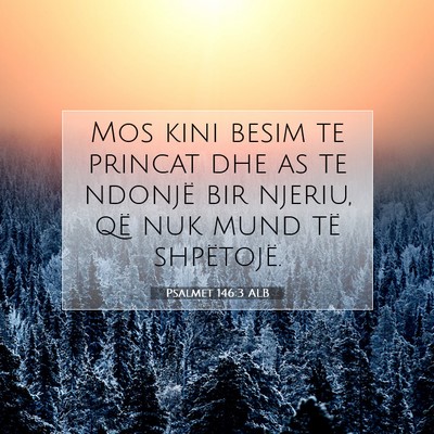 Picture 07 - Psalmet 146:3 ALB - Mos kini besim te princat dhe as te ndonjë bir - Bible Verse Picture