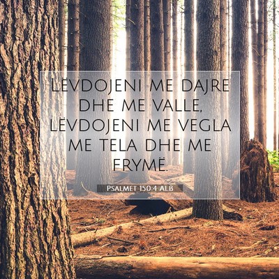 Picture 07 - Psalmet 150:4 ALB - Lëvdojeni me dajre dhe me valle, lëvdojeni me - Bible Verse Picture