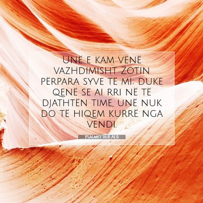 Picture 07 - Psalmet 16:8 ALB - Unë e kam vënë vazhdimisht Zotin përpara syve - Bible Verse Picture