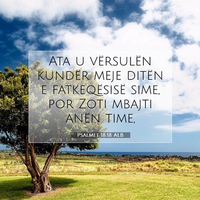 Picture 07 - Psalmet 18:18 ALB - Ata u vërsulën kundër meje ditën e - Bible Verse Picture