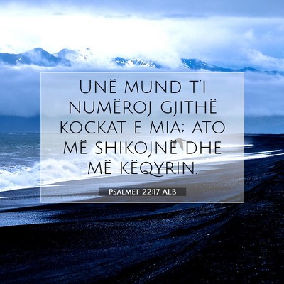 Picture 07 - Psalmet 22:17 ALB - Unë mund t’i numëroj gjithë kockat e mia; - Bible Verse Picture