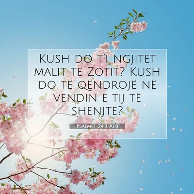 Picture 07 - Psalmet 24:3 ALB - Kush do t’i ngjitet malit të Zotit? Kush do - Bible Verse Picture