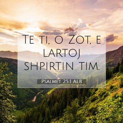 Picture 07 - Psalmet 25:1 ALB - Te ti, o Zot, e lartoj shpirtin - Bible Verse Picture