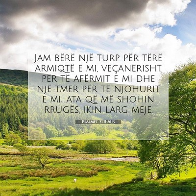 Picture 07 - Psalmet 31:11 ALB - Jam bërë një turp për tërë armiqtë e mi, - Bible Verse Picture