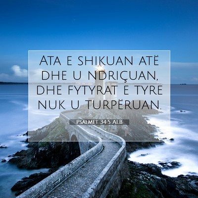 Picture 07 - Psalmet 34:5 ALB - Ata e shikuan atë dhe u ndriçuan, dhe fytyrat e - Bible Verse Picture