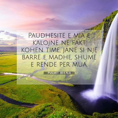 Picture 07 - Psalmet 38:4 ALB - Paudhësitë e mia e kalojnë në fakt kohën - Bible Verse Picture