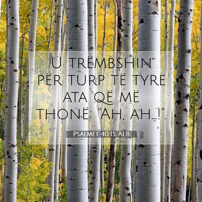 Picture 07 - Psalmet 40:15 ALB - U trëmbshin për turp të tyre ata që më - Bible Verse Picture