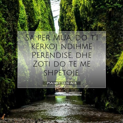 Picture 07 - Psalmet 55:16 ALB - Sa për mua, do t’i kërkoj ndihmë - Bible Verse Picture