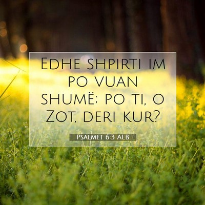 Picture 07 - Psalmet 6:3 ALB - Edhe shpirti im po vuan shumë; po ti, o Zot, - Bible Verse Picture