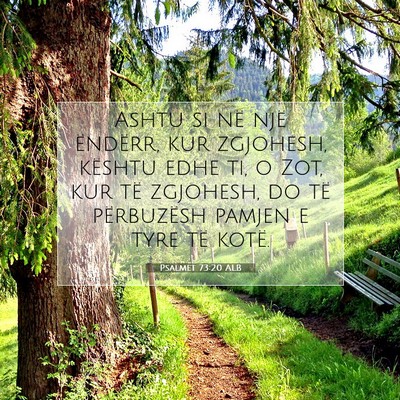 Picture 07 - Psalmet 73:20 ALB - Ashtu si në një ëndërr, kur zgjohesh, kështu - Bible Verse Picture