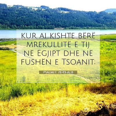 Picture 07 - Psalmet 78:43 ALB - kur ai kishte bërë mrekullitë e tij në Egjipt - Bible Verse Picture