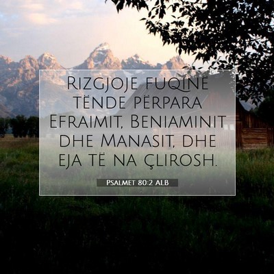 Picture 07 - Psalmet 80:2 ALB - Rizgjoje fuqinë tënde përpara Efraimit, - Bible Verse Picture