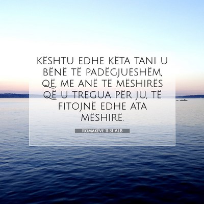 Picture 07 - Romakëve 11:31 ALB - kështu edhe këta tani u bënë të - Bible Verse Picture