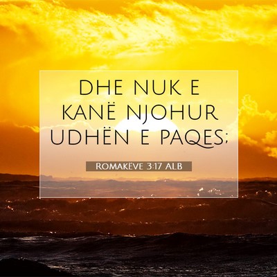 Picture 07 - Romakëve 3:17 ALB - dhe nuk e kanë njohur udhën e - Bible Verse Picture