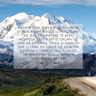 Picture 07 - Ruthi 4:11 ALB - Atëherë tërë populli që ndodhej te porta dhe - Bible Verse Picture