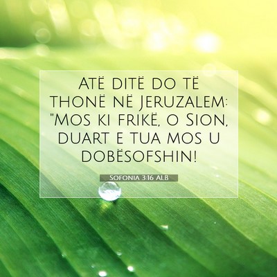Picture 07 - Sofonia 3:16 ALB - Atë ditë do të thonë në Jeruzalem: 