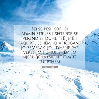 Picture 07 - Titi 1:7 ALB - Sepse peshkopi, si administrues i shtëpisë së - Bible Verse Picture