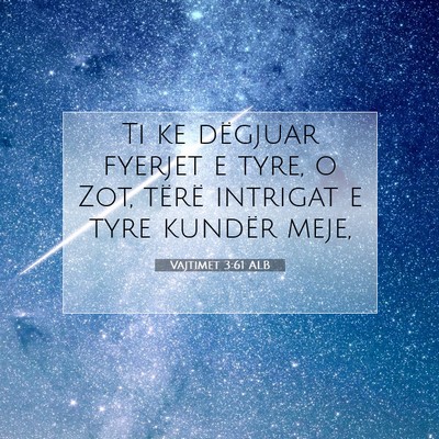Picture 07 - Vajtimet 3:61 ALB - Ti ke dëgjuar fyerjet e tyre, o Zot, tërë - Bible Verse Picture