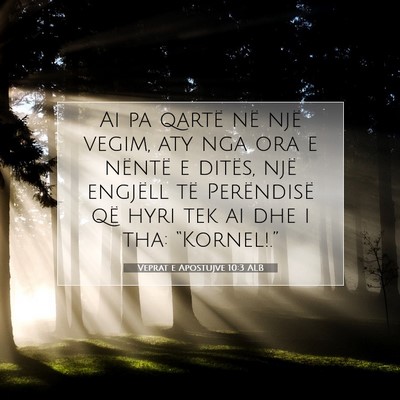 Picture 07 - Veprat e Apostujve 10:3 ALB - Ai pa qartë në një vegim, aty nga ora e - Bible Verse Picture