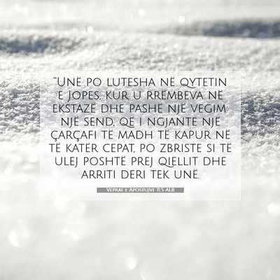 Picture 07 - Veprat e Apostujve 11:5 ALB - “Unë po lutesha në qytetin e Jopes, kur u - Bible Verse Picture