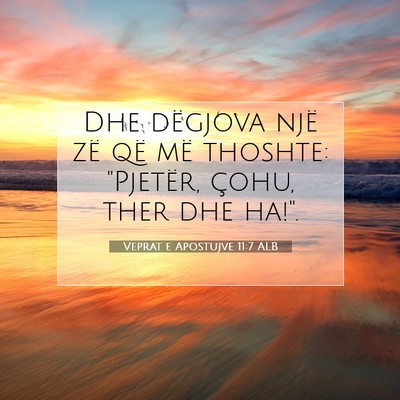 Picture 07 - Veprat e Apostujve 11:7 ALB - Dhe dëgjova një zë që më thoshte: 