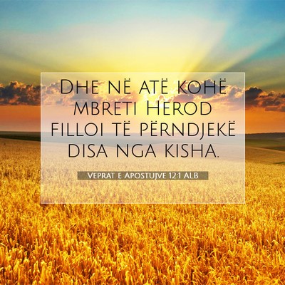 Picture 07 - Veprat e Apostujve 12:1 ALB - Dhe në atë kohë mbreti Herod filloi të - Bible Verse Picture