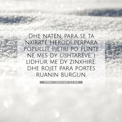 Picture 07 - Veprat e Apostujve 12:6 ALB - Dhe natën, para se ta nxirrte Herodi përpara - Bible Verse Picture
