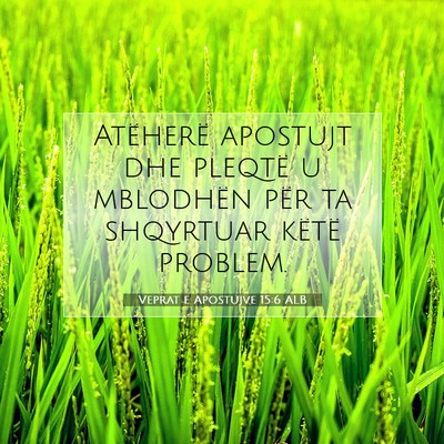 Picture 07 - Veprat e Apostujve 15:6 ALB - Atëherë apostujt dhe pleqtë u mblodhën për - Bible Verse Picture