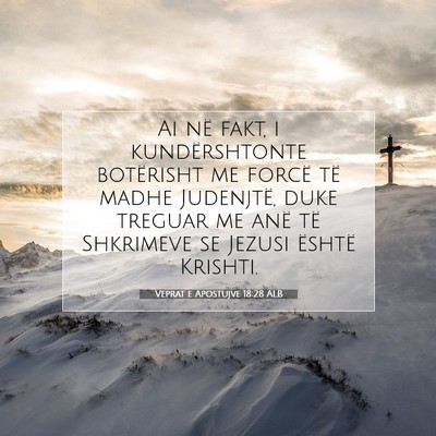 Picture 07 - Veprat e Apostujve 18:28 ALB - Ai në fakt, i kundërshtonte botërisht me - Bible Verse Picture
