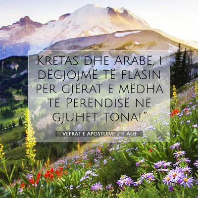 Picture 07 - Veprat e Apostujve 2:11 ALB - Kretas dhe Arabë, i dëgjojmë të flasin për - Bible Verse Picture