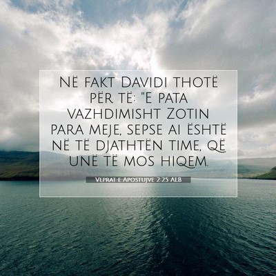 Picture 07 - Veprat e Apostujve 2:25 ALB - Në fakt Davidi thotë për të: 