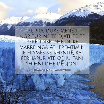 Picture 07 - Veprat e Apostujve 2:33 ALB - Ai, pra, duke qenë i ngritur në të djathtë - Bible Verse Picture