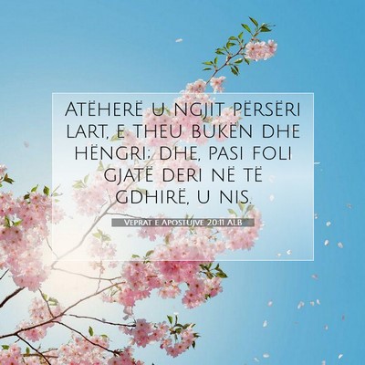 Picture 07 - Veprat e Apostujve 20:11 ALB - Atëherë u ngjit përsëri lart, e theu bukën - Bible Verse Picture