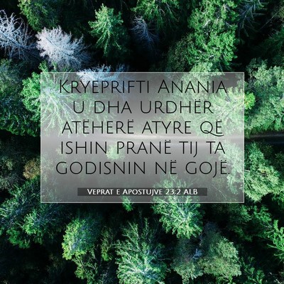 Picture 07 - Veprat e Apostujve 23:2 ALB - Kryeprifti Anania u dha urdhër atëherë atyre - Bible Verse Picture