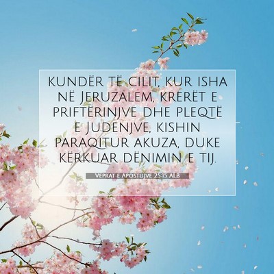 Picture 07 - Veprat e Apostujve 25:15 ALB - kundër të cilit, kur isha në Jeruzalem, - Bible Verse Picture