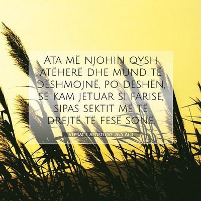 Picture 07 - Veprat e Apostujve 26:5 ALB - Ata më njohin qysh atëherë dhe mund të - Bible Verse Picture