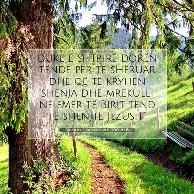 Picture 07 - Veprat e Apostujve 4:30 ALB - duke e shtrirë dorën tënde për të shëruar - Bible Verse Picture