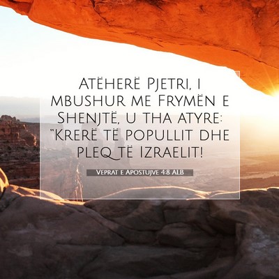 Picture 07 - Veprat e Apostujve 4:8 ALB - Atëherë Pjetri, i mbushur me Frymën e - Bible Verse Picture