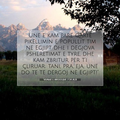Picture 07 - Veprat e Apostujve 7:34 ALB - Unë e kam parë qartë pikëllimin e popullit - Bible Verse Picture