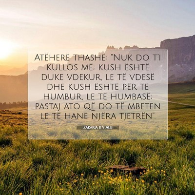 Picture 07 - Zakaria 11:9 ALB - Atëherë thashë: 