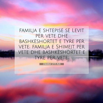 Picture 07 - Zakaria 12:13 ALB - familja e shtëpisë së Levit për vete dhe - Bible Verse Picture
