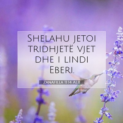 Picture 07 - Zanafilla 11:14 ALB - Shelahu jetoi tridhjetë vjet dhe i lindi - Bible Verse Picture