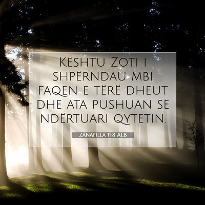 Picture 07 - Zanafilla 11:8 ALB - Kështu Zoti i shpërndau mbi faqen e tërë - Bible Verse Picture