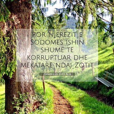 Picture 07 - Zanafilla 13:13 ALB - Por njerëzit e Sodomës ishin shumë të - Bible Verse Picture