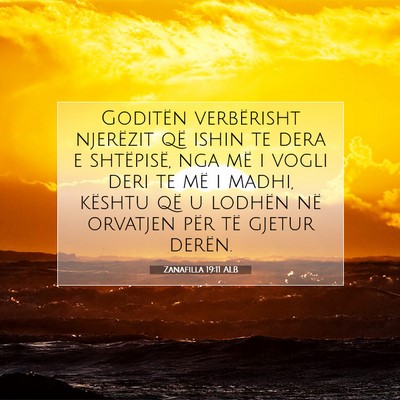 Picture 07 - Zanafilla 19:11 ALB - Goditën verbërisht njerëzit që ishin te dera - Bible Verse Picture