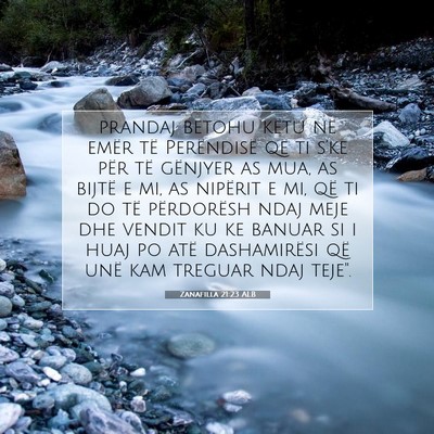 Picture 07 - Zanafilla 21:23 ALB - prandaj betohu këtu në emër të Perëndisë - Bible Verse Picture