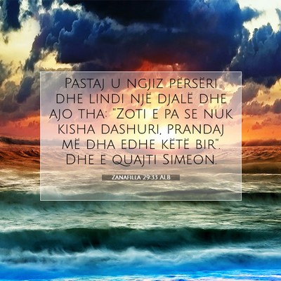 Picture 07 - Zanafilla 29:33 ALB - Pastaj u ngjiz përsëri dhe lindi një djalë - Bible Verse Picture